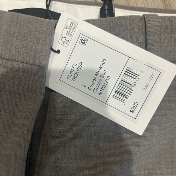 Theory Cinder Melange Classic suit slim fit Trousers - Picture 1 of 4